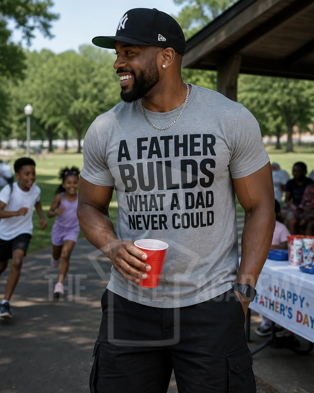 A Father Builds- Screen Print Transfer