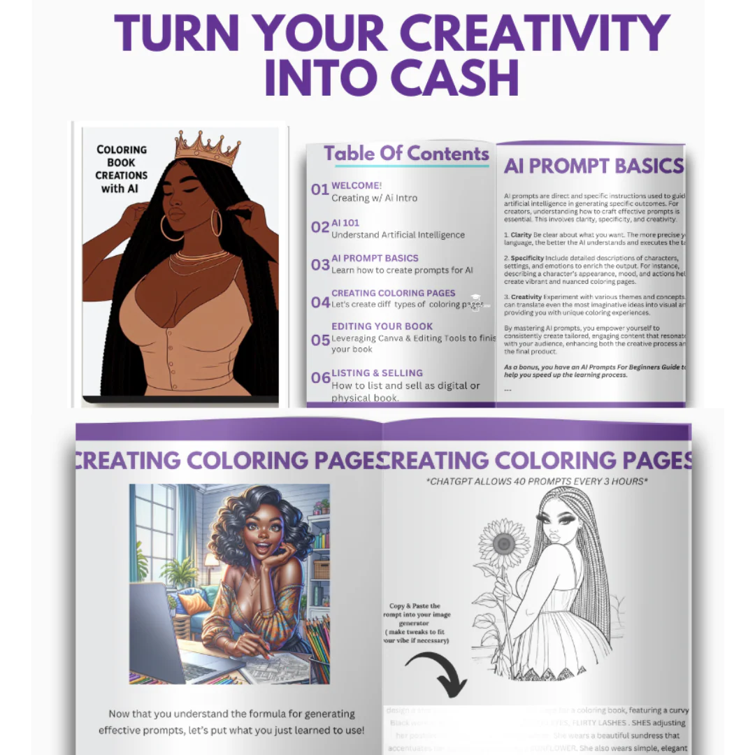 Coloring Book Biz with Ai Training +Guide