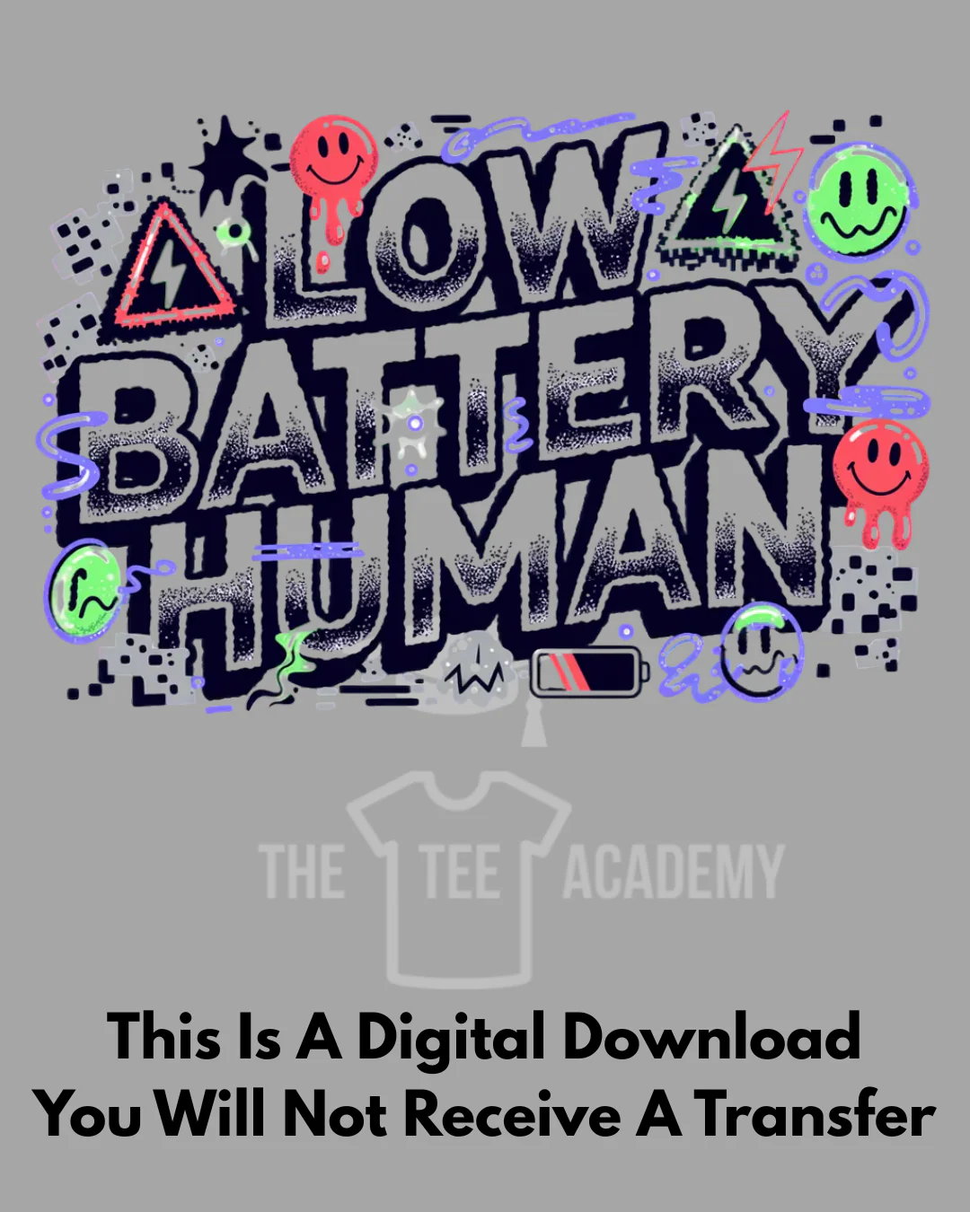 PNG File- Low Battery Human