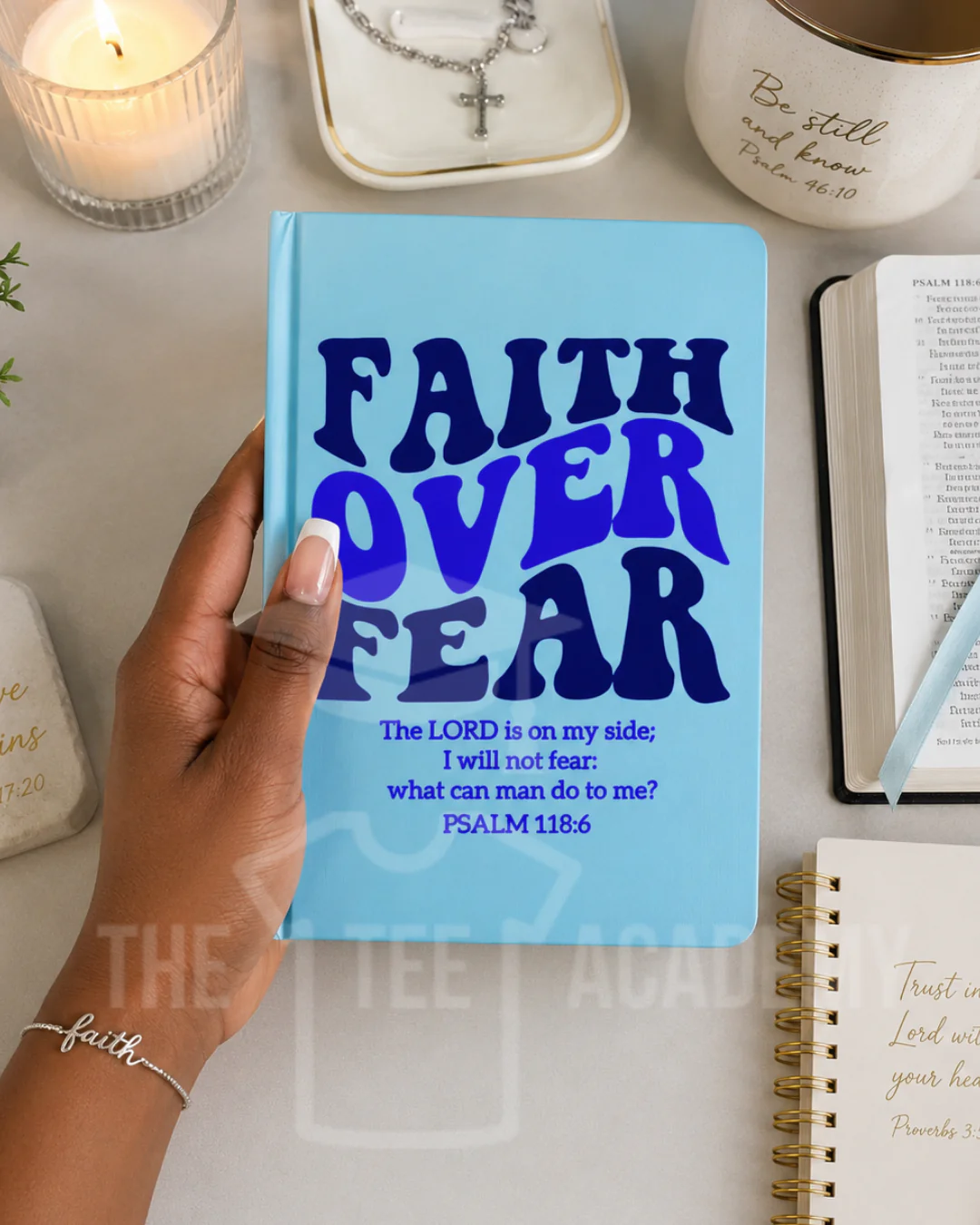 UV DTF Planner/Tumbler Decal- Faith Over Fear