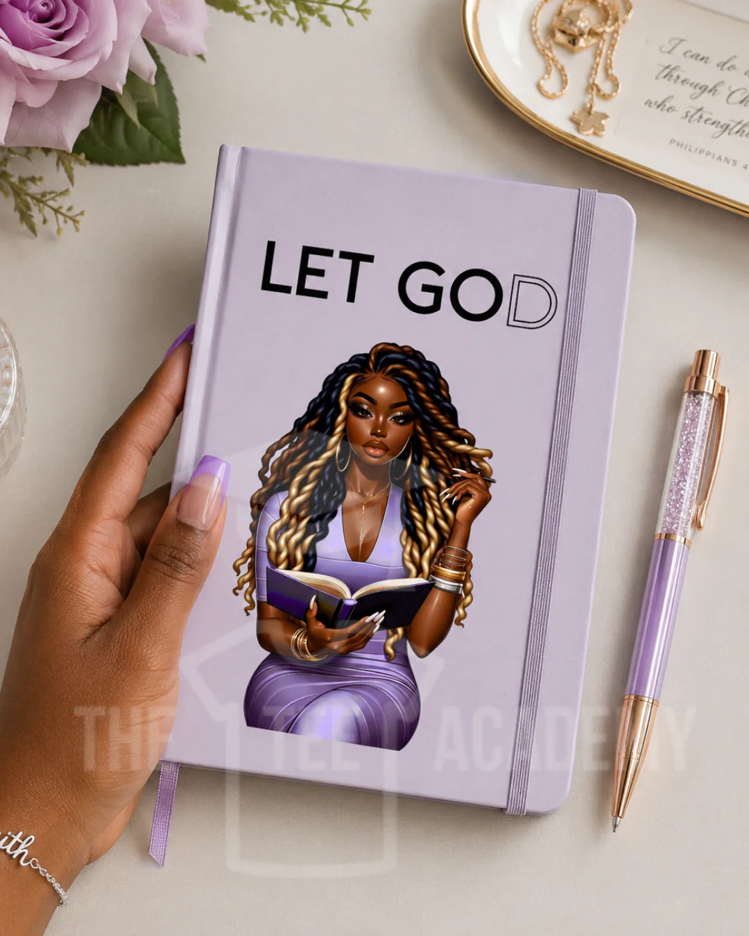 UV DTF Planner/Tumbler Decal- Let God